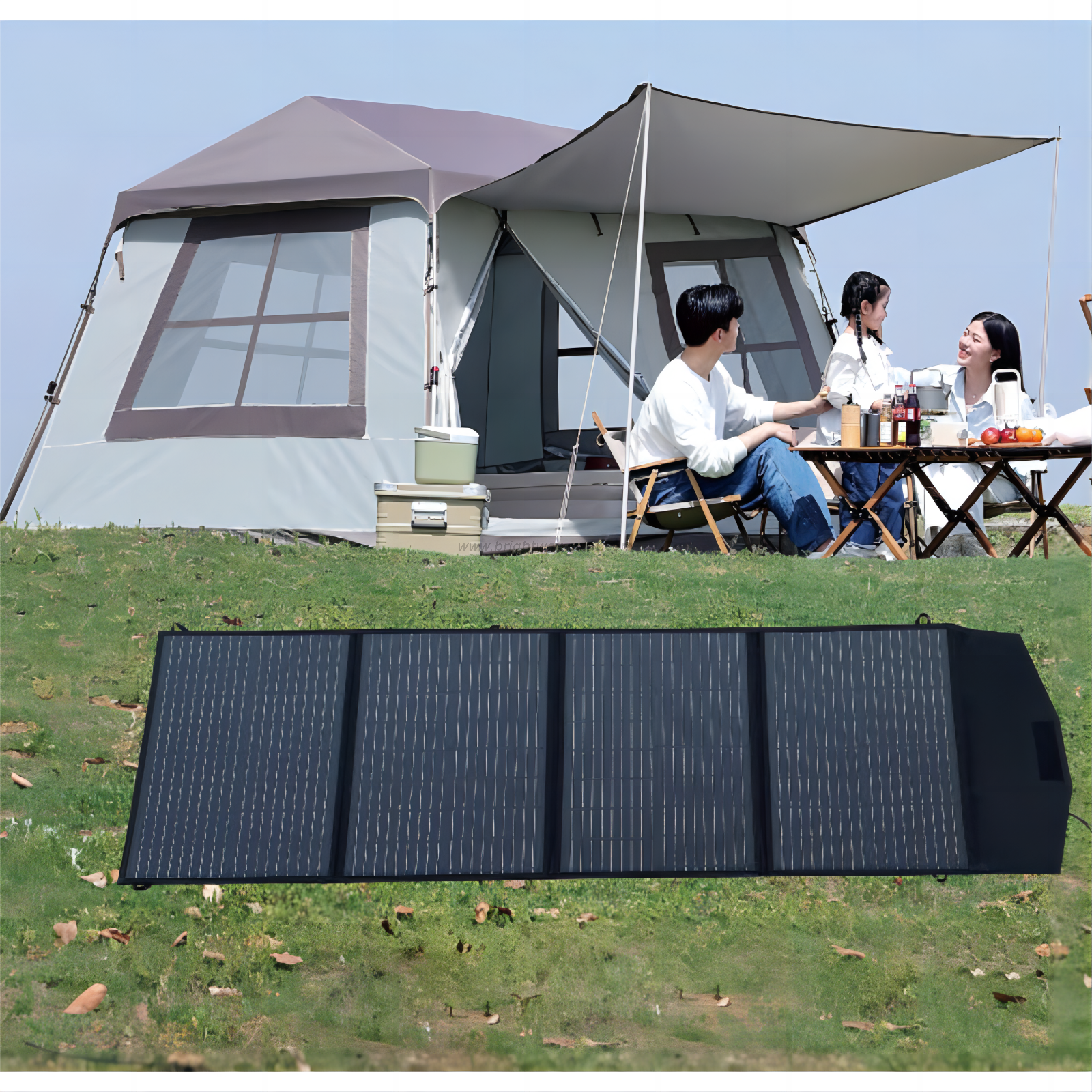 Brightway Solar 18V 120W Portable Camping Solar Panel for Car Solar Power Generator