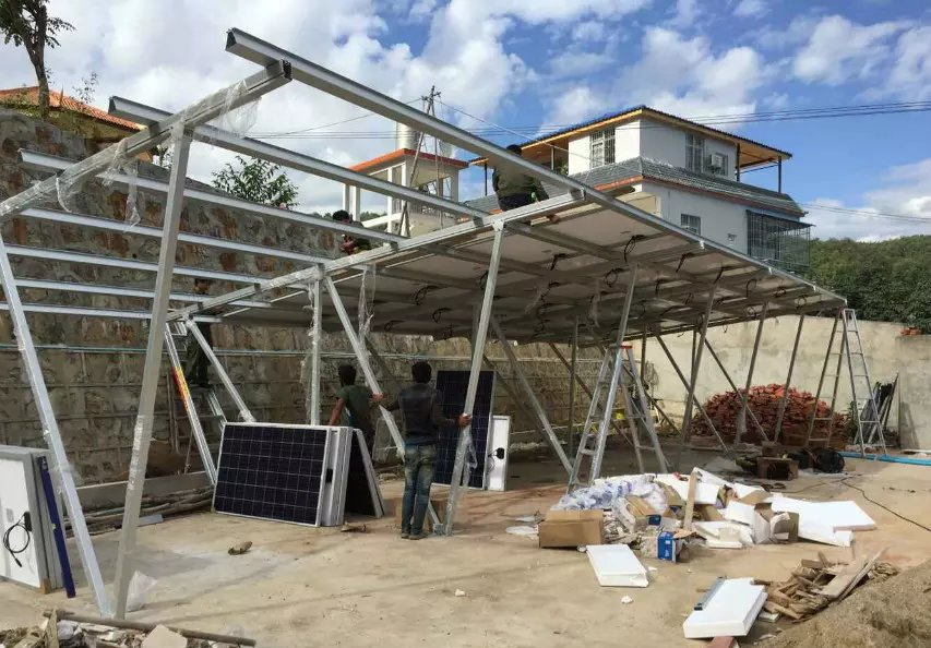 2kw/5kw Wind Solar Diesel Generation Hybrid Power System Potable Foldable House for Farm/Construction/Rural Area