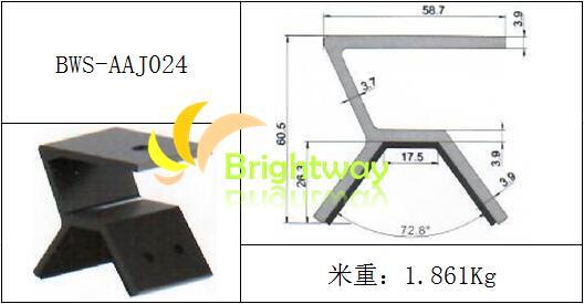 Aaj024 Aluminum Clamping for Roof Colour Steel Tile Solar System Installation
