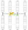 150kw Solar Linked Flat Single Tracker Structure