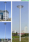 25m Galvanized Steel Polygonal High Mast Flood Lighting Poles with LED Lamps