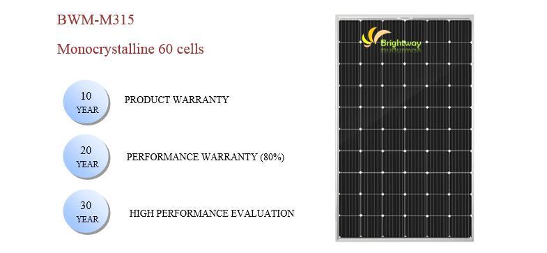 Solar Module Monocrystalline Silicon 315wp