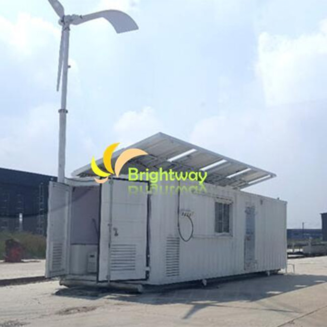 2kw/5kw Wind Solar Diesel Generation Hybrid Power System Potable Foldable House for Farm/Construction/Rural Area