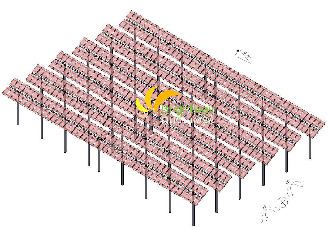 150kw Solar Linked Tilt Single Tracker System Solar PV Plant with Moniting System