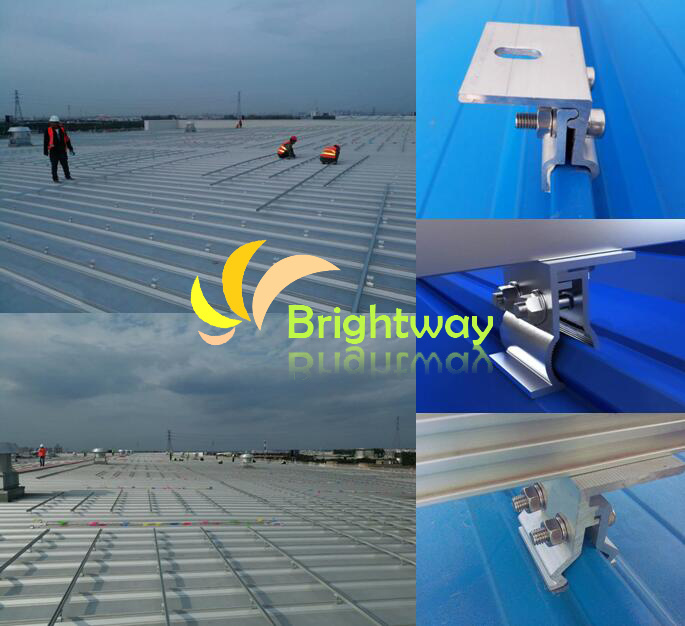 Aaj012 Aluminum Clamping for Roof Colour Steel Tile Solar System Installation