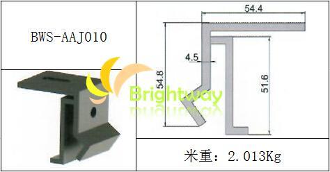 Aaj010 Aluminum Clamping for Roof Colour Steel Tile Solar System Installation