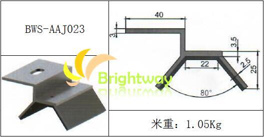 Aaj023 Aluminum Clamping for Roof Colour Steel Tile Solar System Installation