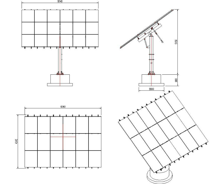 5kw Solar Single Axis Tracker