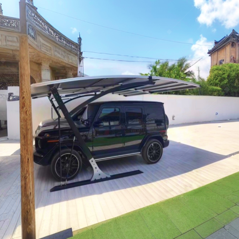 Brightway Solar Single Car Carport High Quality Shelter for Parking Car