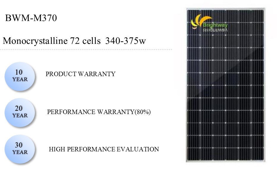 Solar Module Monocrystalline Silicon 370wp