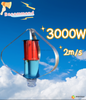 Brightway 3000W 3kW Roof Top Vertical Wind Power Generator