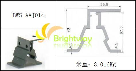 Aaj014 Aluminum Clamping for Roof Colour Steel Tile Solar System Installation