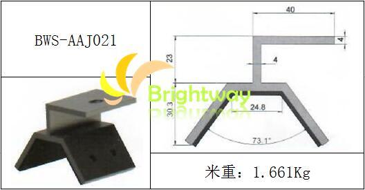 Aaj021 Aluminum Clamping for Roof Colour Steel Tile Solar System Installation