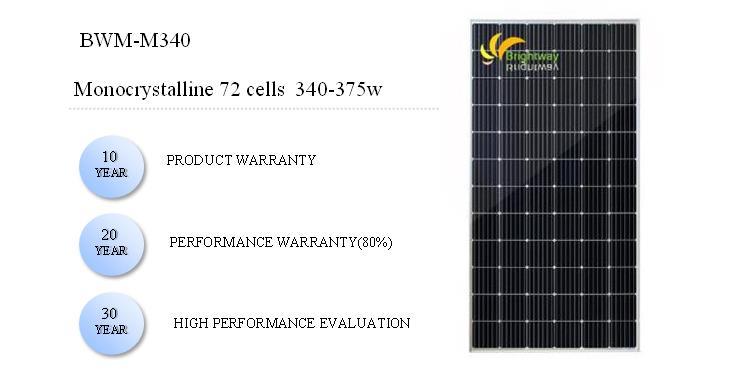 Solar Module Monocrystalline Silicon 340wp