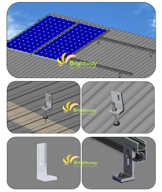 Aaj029 Aluminum Clamping for Roof Colour Steel Tile Solar System Installation