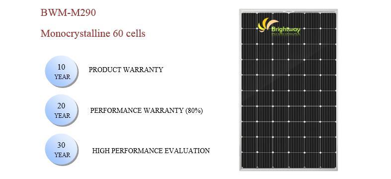 Solar Module Monocrystalline Silicon 290wp