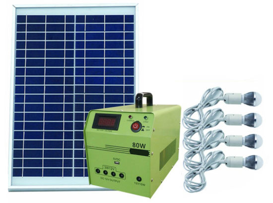 45W off Grid Solar Sun Power for Camping, Home Lighting, Phone Charging