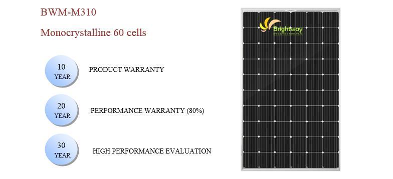 Solar Module Monocrystalline Silicon 310wp
